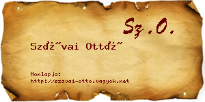 Szávai Ottó névjegykártya