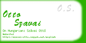 otto szavai business card