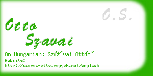 otto szavai business card